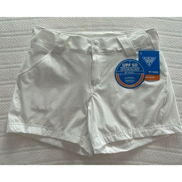 COLUMBIA SIZE 6 WOMENS CORAL POINT lii WHITE SHORTS - Picture 2 of 14